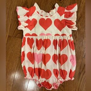 Pink Chicken Heart Bubble 6/12 months